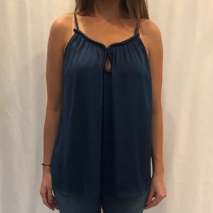 Blue, medium, sugarlips, sleeveless tank blouse